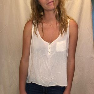 White boho tank